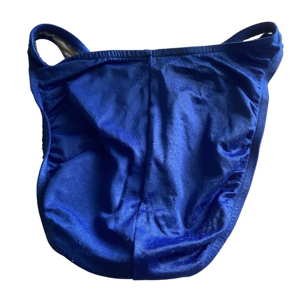 💙 3 Piece Swim Set Blue Bikini Crop Top Mermaid - Picture 9 of 11